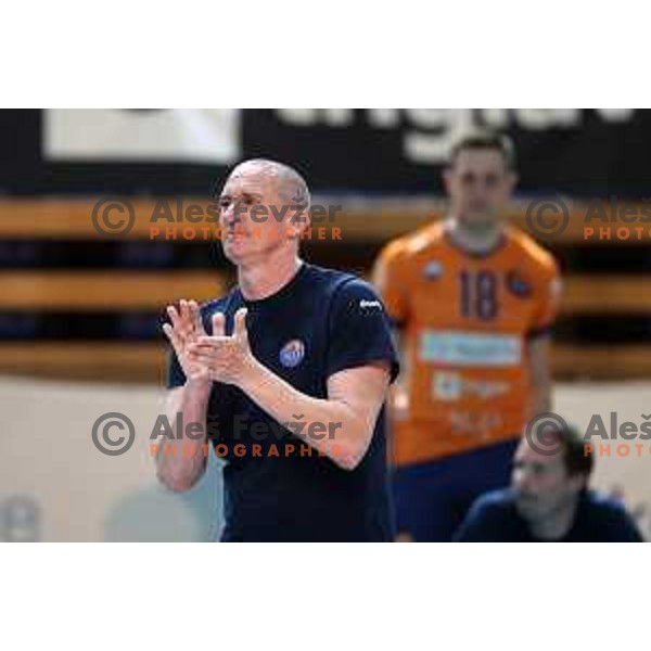Head coach Milan Kasic in the Final of 1.DOL between ACH volley and Calcit in Tivoli Hall, Ljubljana, Slovenia on April 25, 2022