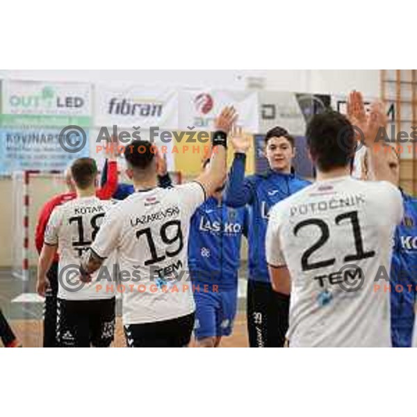 In action during 1.NLB league handball match Trimo Trebnje and Celje Pivovarna Lasko in Trebnje, Slovenia on April 29, 2022