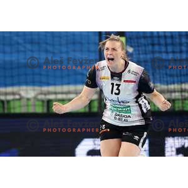 Action during EHF Champions League Women 2021/22 Quarter-finals match between Krim Mercator and Vipers Kristiansand in Stozice Arena, Ljubljana, Slovenia on May 1, 2022