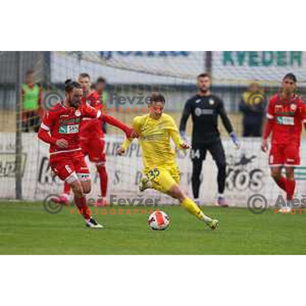 Mitja Ilenic in action during Prva Liga Telemach 2021-2022 football match between Domzale and Aluminij in Domzale, Slovenia on May 1, 2022 