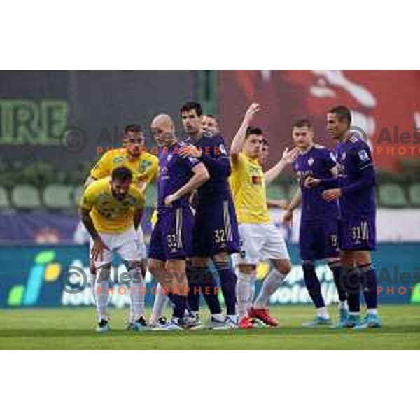 in action during Prva Liga Telemach football match between Bravo and Maribor in Ljubljana, Slovenia on May 7, 2022