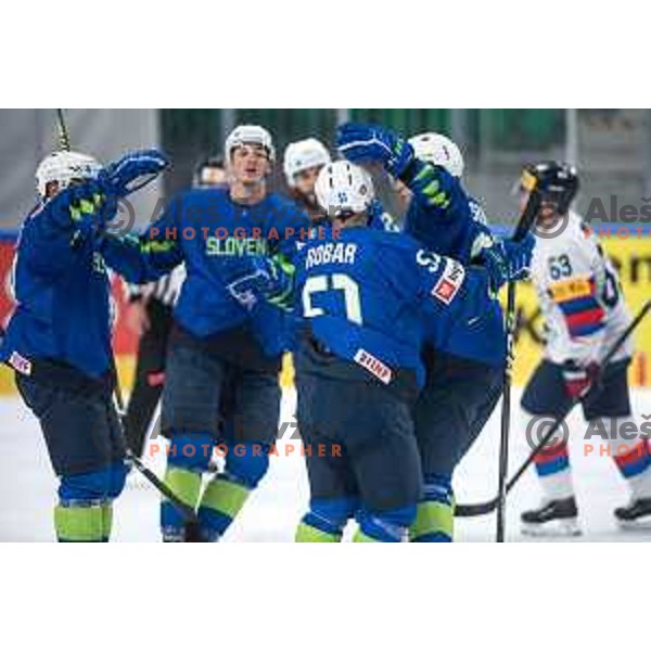 Mitja Robar during IIHF Ice-hockey World Championship 2022 division I group A match between Slovenia and South Korea in Ljubljana, Slovenia on May 8, 2022