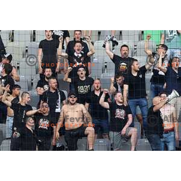 Black Gringos, fans of Mura during Prva Liga Telemach football match between Olimpija and Mura in SRC Stozice, Ljubljana, Slovenia on May 15, 2022
