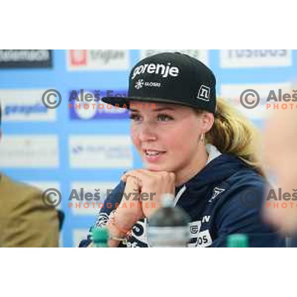 Anamarija Lampic during Nordic Ski team press conference in Ljubljana, Slovenia on May 16, 2022