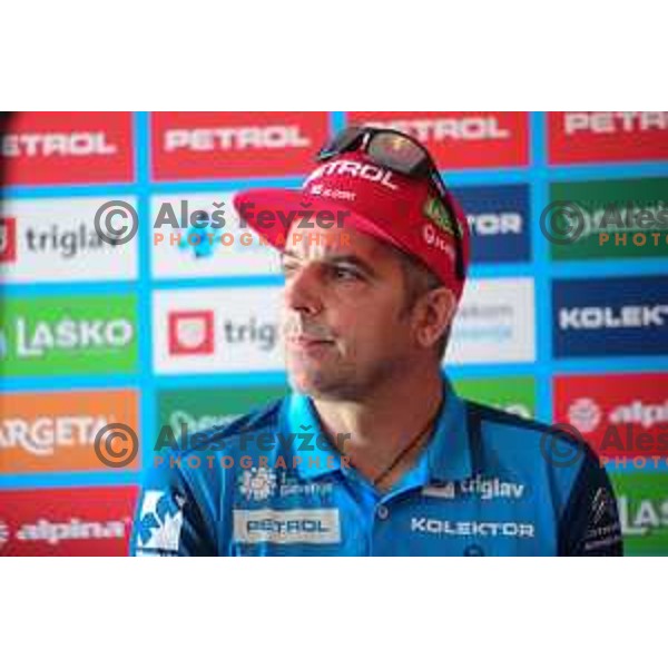 Ricco Gross during Slovenia Biathlon team press conference at Pokljuka, Slovenia on May 16, 2022