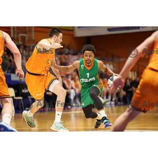 Yogi Ferrell in action during Final of Nova KBM league first match between Helios Suns-Cedevita Olimpija in Domzale, Slovenia on May 25, 2022