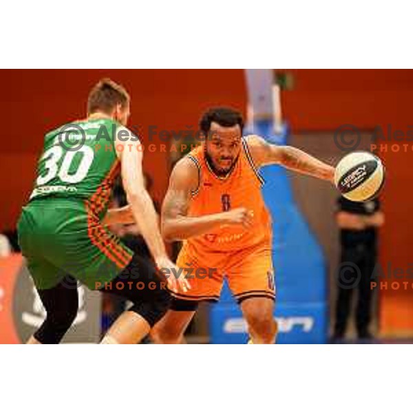 Carlbee Ervin in action during Final of Nova KBM league first match between Helios Suns-Cedevita Olimpija in Domzale, Slovenia on May 25, 2022