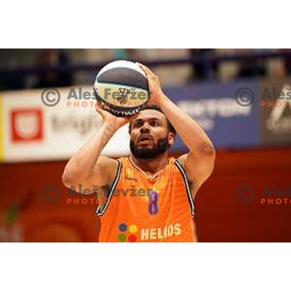 Carlbee Ervin in action during Final of Nova KBM league first match between Helios Suns-Cedevita Olimpija in Domzale, Slovenia on May 25, 2022