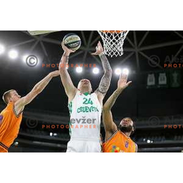 Alen Omic in action during Final of Nova KBM league second match between Cedevita Olimpija and Helios Suns in SRC Stoic, Ljubljana, Slovenia on May 28, 2022