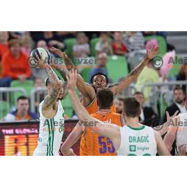 Zach Auguste in action during Final of Nova KBM league second match between Cedevita Olimpija and Helios Suns in SRC Stoic, Ljubljana, Slovenia on May 28, 2022