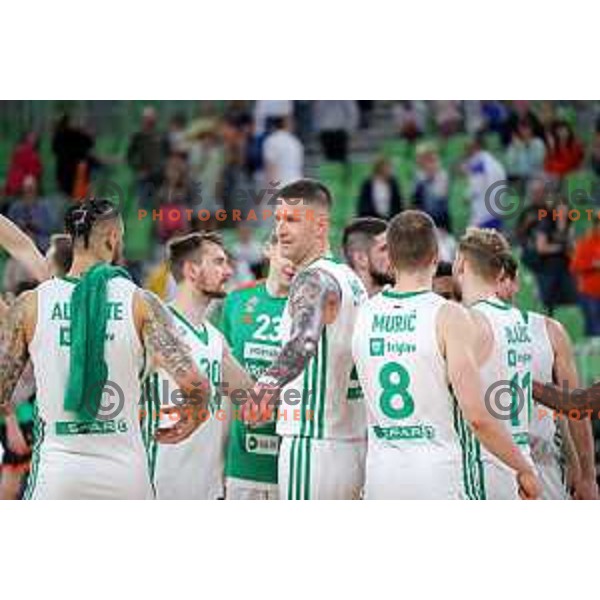 Alen Omic in action during Final of Nova KBM league second match between Cedevita Olimpija and Helios Suns in SRC Stoic, Ljubljana, Slovenia on May 28, 2022