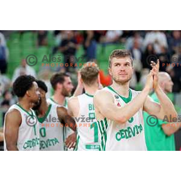 Edo Muric in action during Final of Nova KBM league second match between Cedevita Olimpija and Helios Suns in SRC Stoic, Ljubljana, Slovenia on May 28, 2022