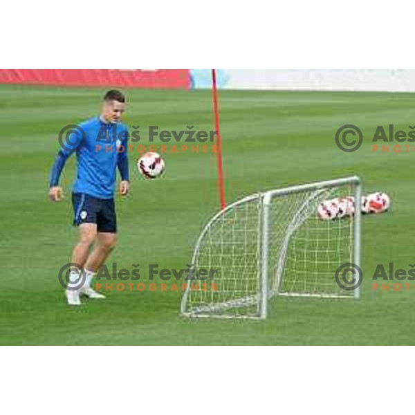 Zan Celar of Slovenia Football team during practice session at NNC Brdo on May 30, 2022 