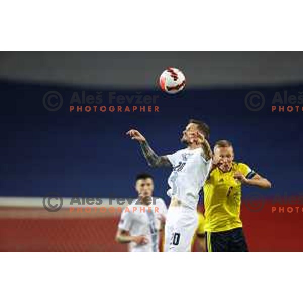Petar Stojanovic in action during UEFA Nations league football match between Slovenia and Sweden in SRC Stozice, Ljubljana, Slovenia on June 2, 2022