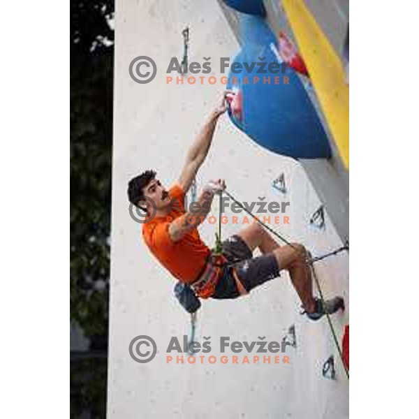 Martin Bergant, winner of Men\'s Sports Climbing-Lead National Championship in Ljubljana, Slovenia on June 4, 2022
