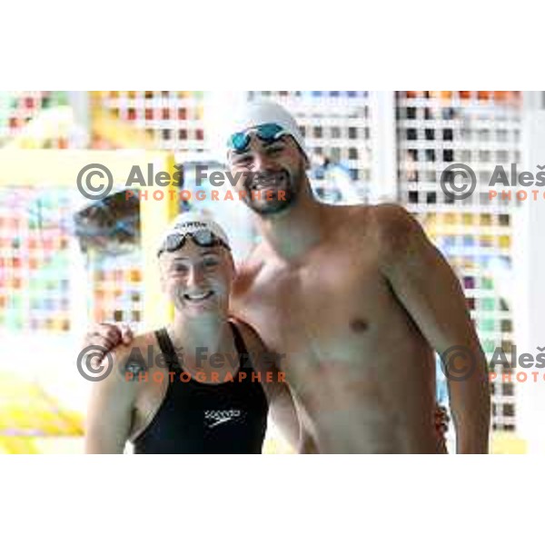 Neza Klancar and Michael Andrew compete at Kranj International Swimming Championship in Kranj, Slovenia on June 5, 2022