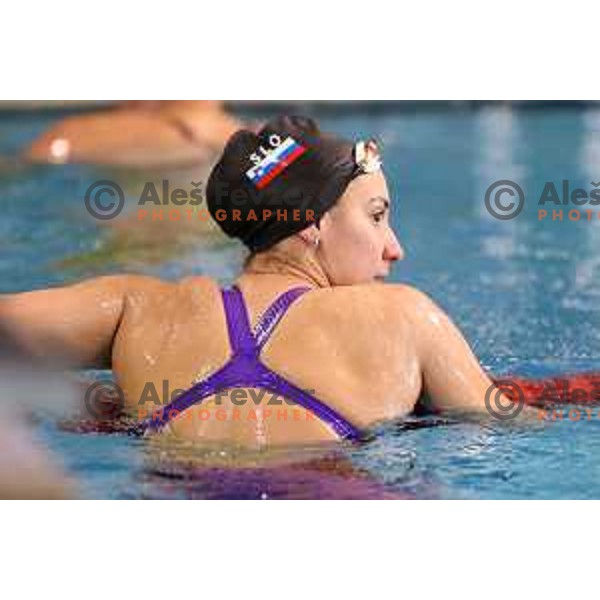 Tina Celik competes at Kranj International Swimming Championship in Kranj, Slovenia on June 5, 2022