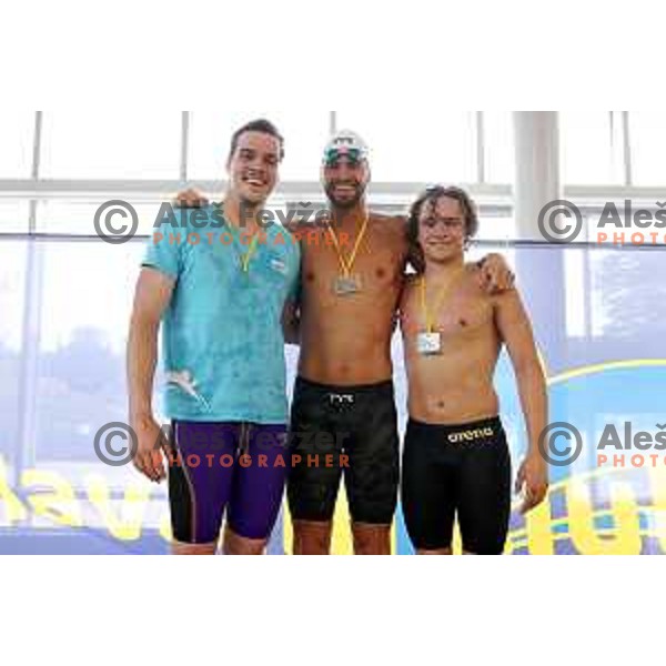 Michael Andrew (USA) and Peter John Stevens compete at Kranj International Swimming Championship in Kranj, Slovenia on June 5, 2022