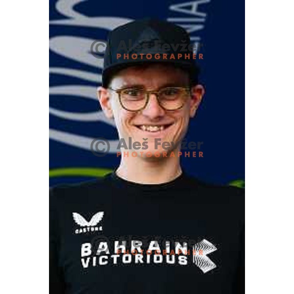 Matej Mohoric (Bahrain Victorius) during press conference in Nova Gorica before start of professional cycling race Dirka po Sloveniji- Tour of Slovenia on June 14, 2022