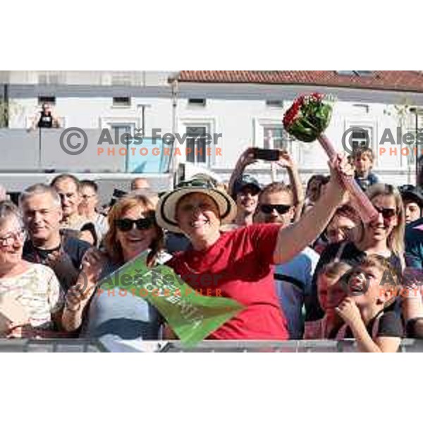 Spectators at the finish of first stage of professional cycling race Dirka po Sloveniji- Tour of Slovenia from Nova Gorica to Postojna on June 15, 2022