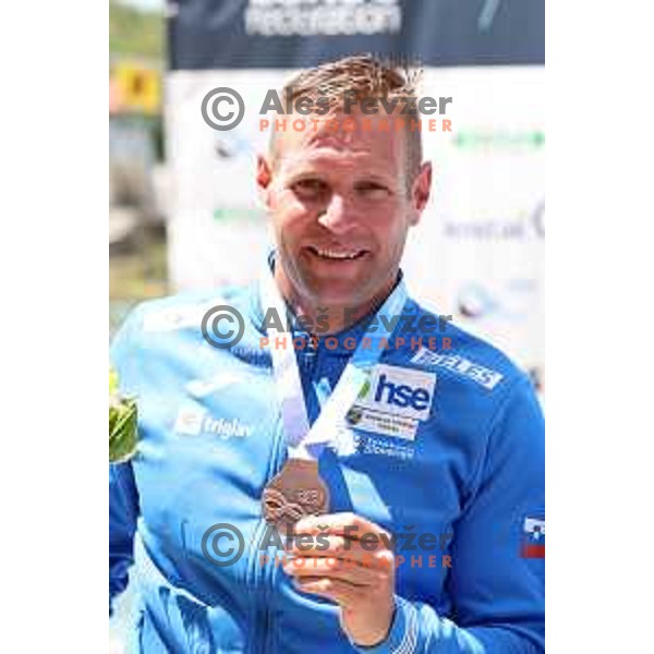 Benjamin Savsek (SLO) third placed in Men\'s C1 at ICF Canoe Slalom World Cup, Tacen, Slovenia on June 26, 2022