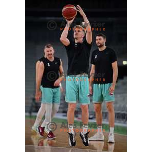 Luka Rupnik during practice session of Slovenia basketball team in Stozice, Ljubljana on June 27, 2022