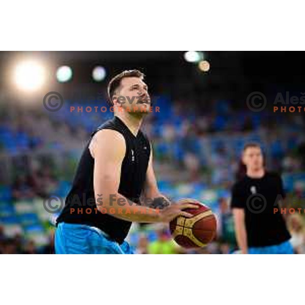 Luka Doncic in action during FIBA World Cup 2023 Qualifiers between Slovenia and Croatia in Stozice, Ljubljana, Slovenia on June 30, 2022