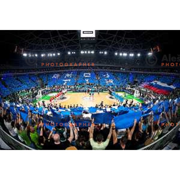 in action during FIBA World Cup 2023 Qualifiers between Slovenia and Croatia in Stozice, Ljubljana, Slovenia on June 30, 2022 