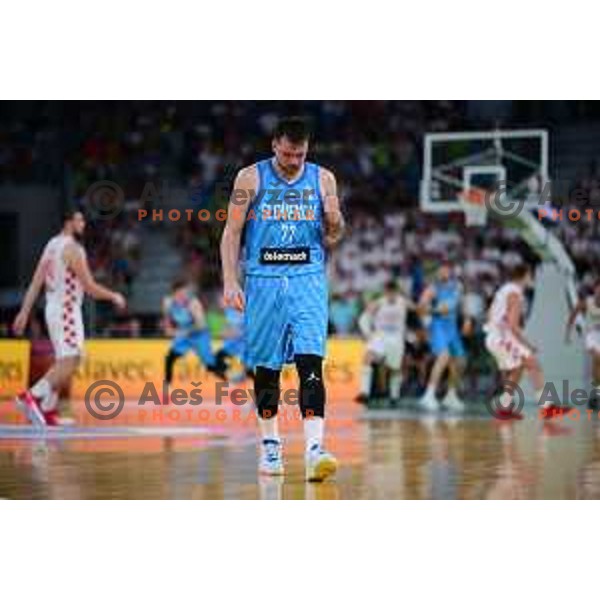 Luka Doncic in action during FIBA World Cup 2023 Qualifiers between Slovenia and Croatia in Stozice, Ljubljana, Slovenia on June 30, 2022 