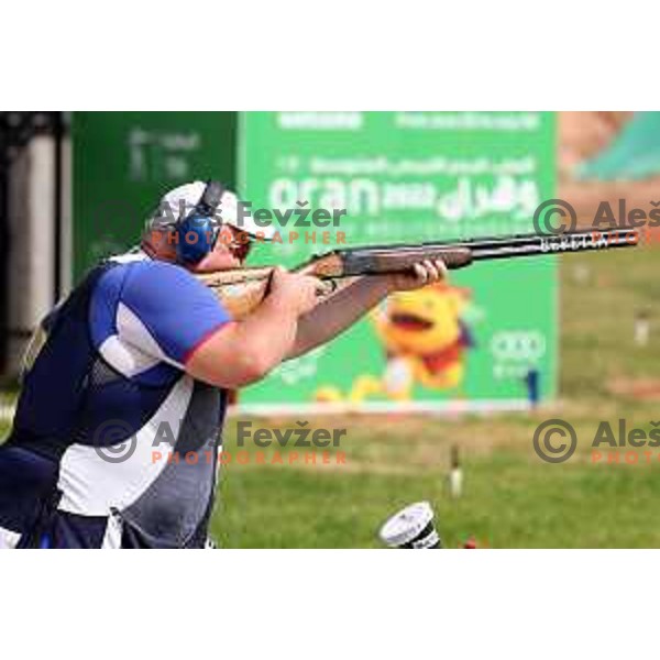 Bostjan Macek (SLO) competes in Trap at Shooting competition at Mediterranean Games in Oran, Algeria on July 1, 2022