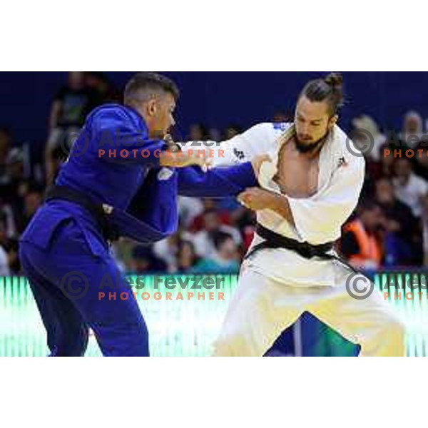 Narsej Lackovic (SLO) competes at Men\'s Judo category -100 kg at Mediterranean Games in Oran, Algeria on July 1, 2022 