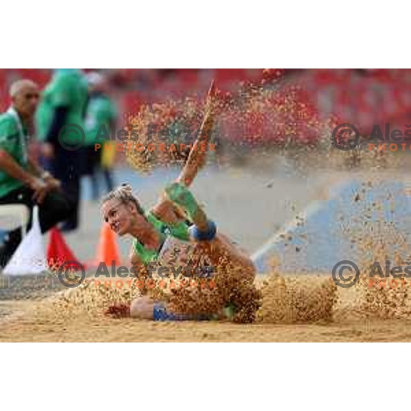 Neja Filipic (SLO) competes in Women’s Long jump at Mediterranean Games in Oran, Algeria on July 1, 2022