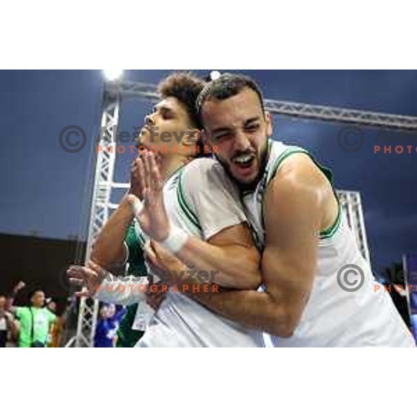 Action during Men’s basketball 3x3 match between Algeria and Croatia at Mediterranean Games in Oran, Algeria on July 3, 2022