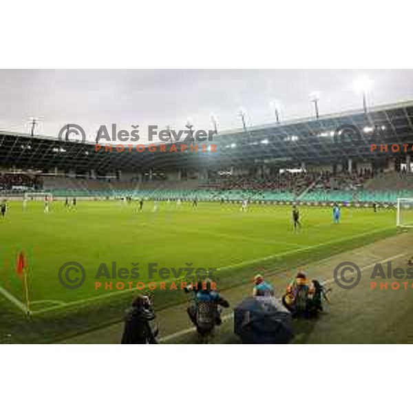 in action during UEFA Conference league qualifier between Olimpija and Differdange in SRC Stozice, Ljubljana, Slovenia on July 7, 2022