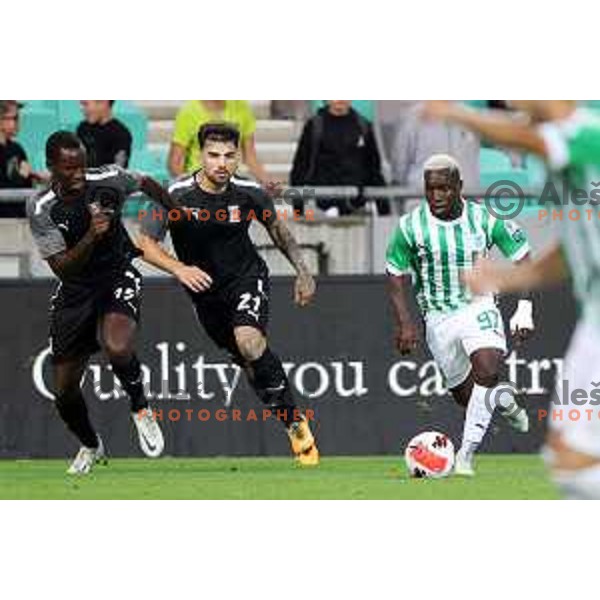 Aldair Djalo in action during UEFA Conference league qualifier between Olimpija and Differdange in SRC Stozice, Ljubljana, Slovenia on July 7, 2022