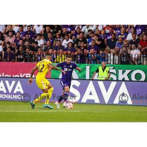 Ivan Brnic in action during UEFA Champions League qualifier between Maribor (SLO) and Sheriff Tiraspol (MOL) in Ljudski vrt, Maribor, Slovenia on July 20, 2022