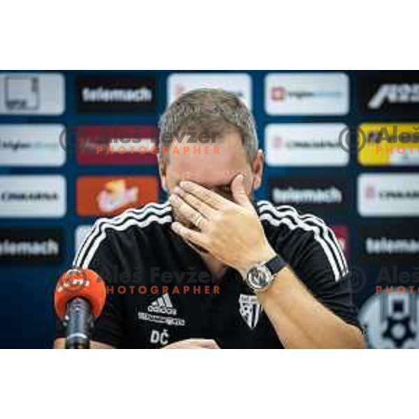 Damir Contala, head coach of Mura at the press conference during Prva liga Telemach football match between Celje and Mura in Arena z’dezele, Celje, Slovenia on July 31, 2022