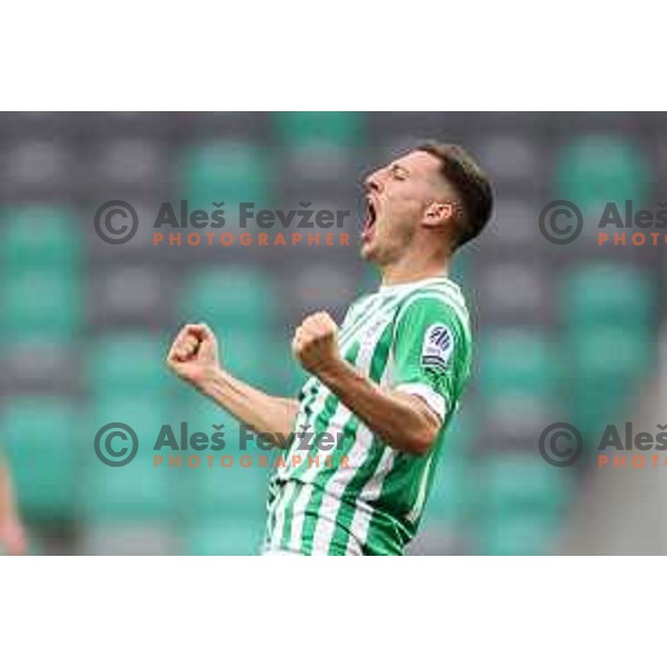 Mario Kvesic in action during Prva Liga Telemach 2022-2023 football match between Olimpija and Bravo in SRC Stozice, Ljubljana, Slovenia on July 31, 2022