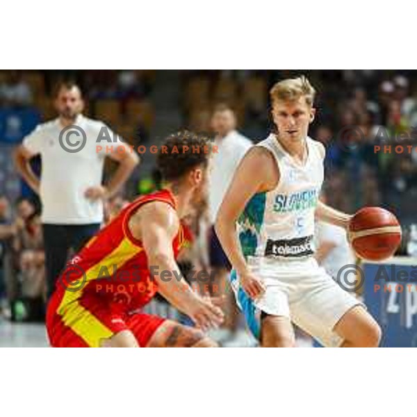 Luka Rupnik In action during basketball friendly match between Slovenia and Montenegro in Arena Zlatorog, Celje, Slovenia on August 6, 2022