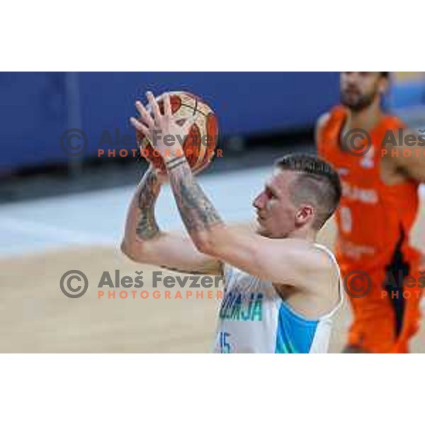 In action during basketball friendly match between Slovenia and Netherlands in Arena Zlatorog, Celje, Slovenia on August 4, 2022