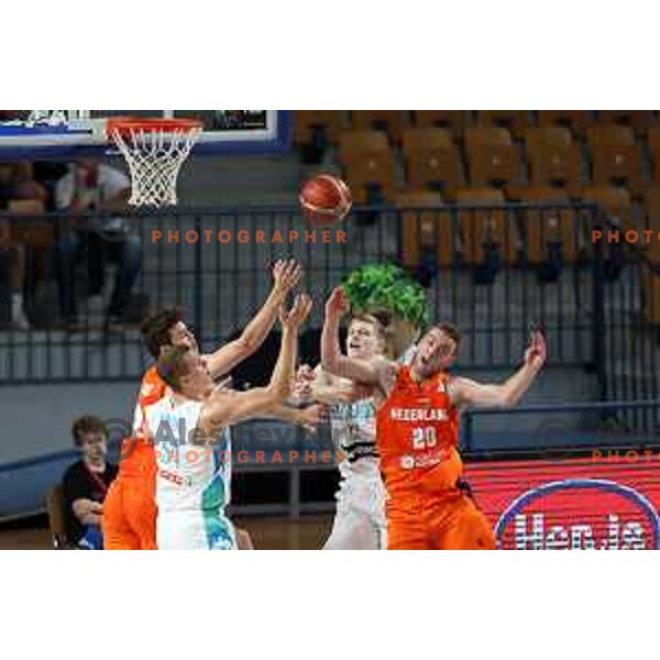 In action during basketball friendly match between Slovenia and Netherlands in Arena Zlatorog, Celje, Slovenia on August 4, 2022