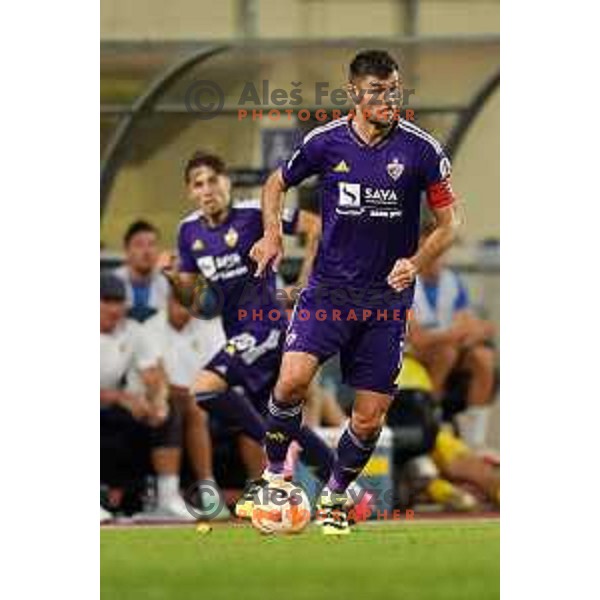 Rok Kronaveter in action during Prva Liga Telemach 2022-2023 football match between Domzale and Maribor in Domzale, Slovenia on August 14, 2022