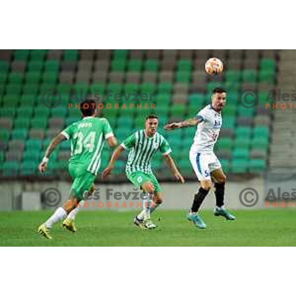 Luka Vekic in action during Prva Liga Telemach 2022-2023 football match between Olimpija and Gorica in SRC Stozice, Ljubljana, Slovenia on August 15, 2022