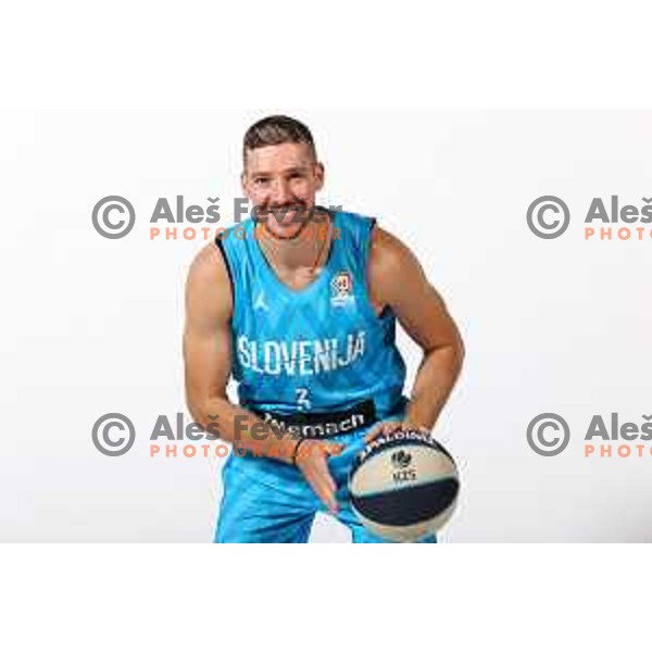 Goran Dragic, member of Slovenia basketball team during photo shooting in Ljubljana on August 8, 2022