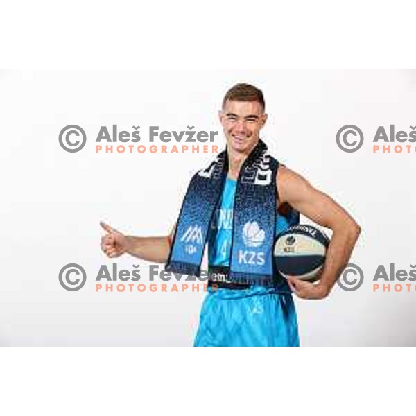Ziga Samar, member of Slovenia basketball team during photo shooting in Ljubljana on August 8, 2022