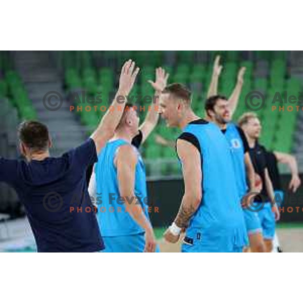 Jurij Macura during Slovenia basketball team practice in Arena Stozice, Ljubljana on August 16, 2022