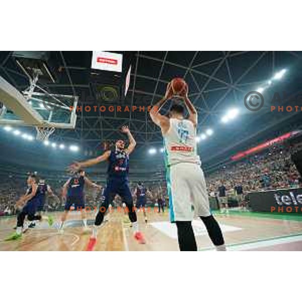 Luka Doncic in action during Telemach match between Slovenia and Serbia in SRC Stozice, Ljubljana, Slovenia on August 17, 2022 