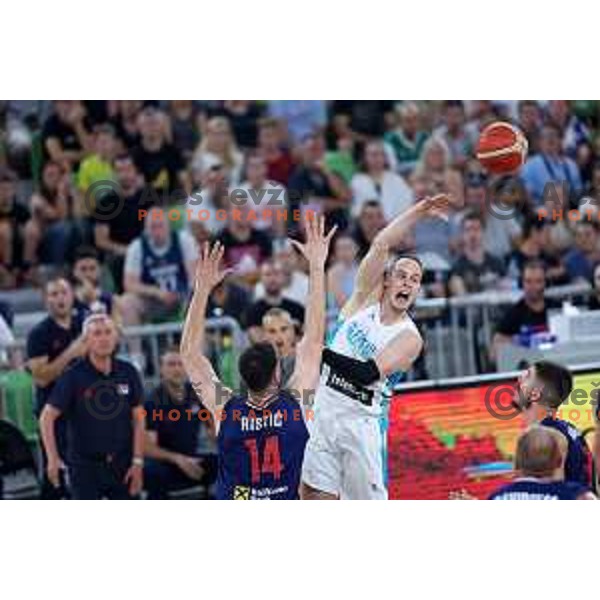 Klemen Prepelic during Telemach match between Slovenia and Serbia in SRC Stozice, Ljubljana, Slovenia on August 17, 2022