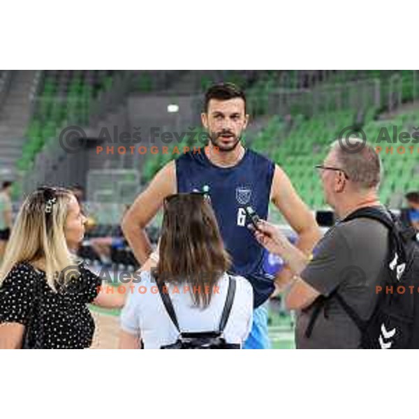 Mitja Gasparini of Team Slovenia during Slovenia Volleyball team practice in Ljubljana on August 18, 2022