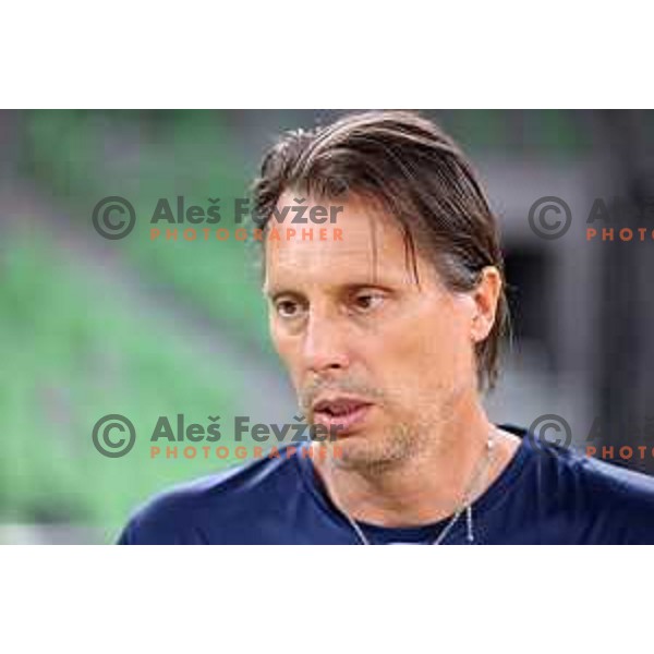 Gheorghe Cretu, head coach of Team Slovenia during Slovenia Volleyball team practice in Ljubljana on August 18, 2022